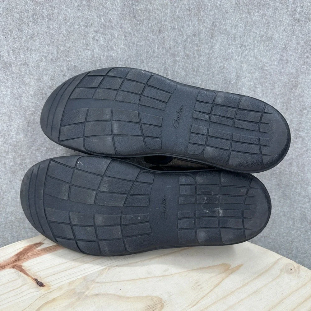 Clarks Sandals Mens 11 Brown Leather Triple Strap Adjustable Fishing Hiking